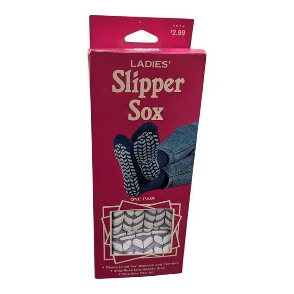 Vintage Ladies Slipper Socks Purple OSFA‎ Kentucky Derby Hoosery Company - Picture 1 of 4